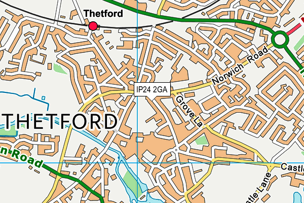 IP24 2GA map - OS VectorMap District (Ordnance Survey)