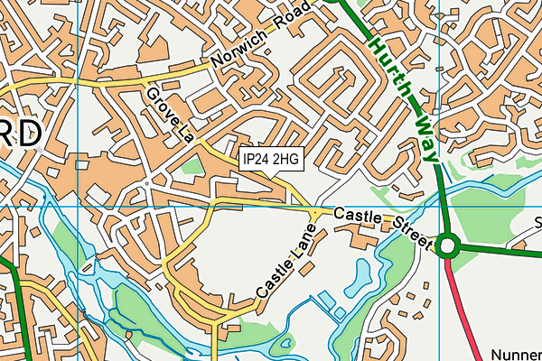 IP24 2HG map - OS VectorMap District (Ordnance Survey)