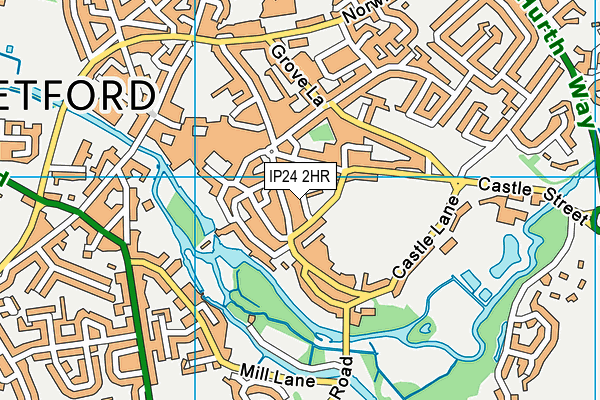 IP24 2HR map - OS VectorMap District (Ordnance Survey)