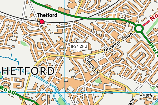 IP24 2HU map - OS VectorMap District (Ordnance Survey)