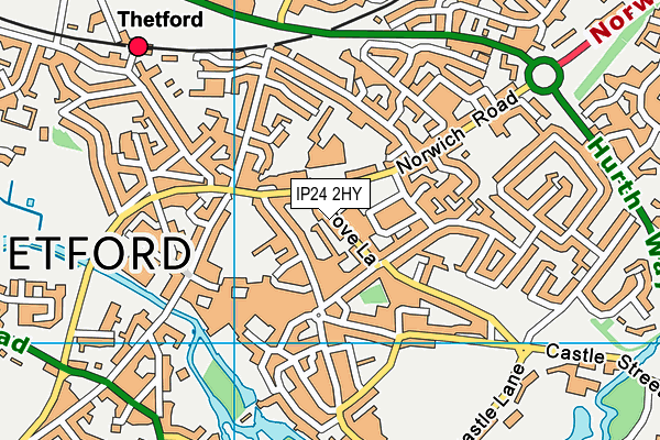 IP24 2HY map - OS VectorMap District (Ordnance Survey)