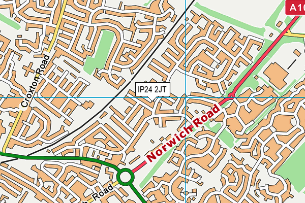 IP24 2JT map - OS VectorMap District (Ordnance Survey)