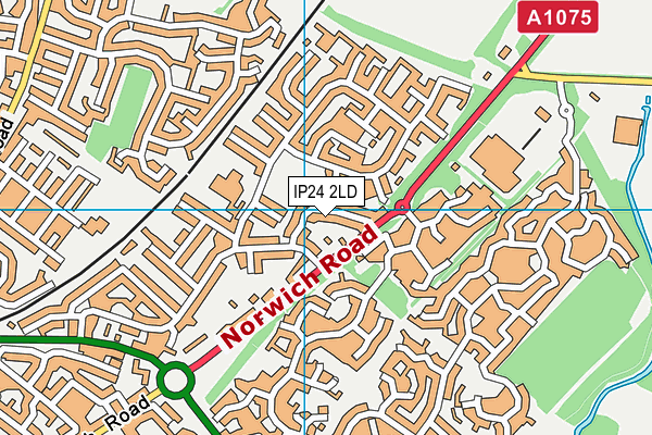 IP24 2LD map - OS VectorMap District (Ordnance Survey)