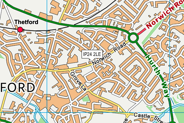 IP24 2LE map - OS VectorMap District (Ordnance Survey)