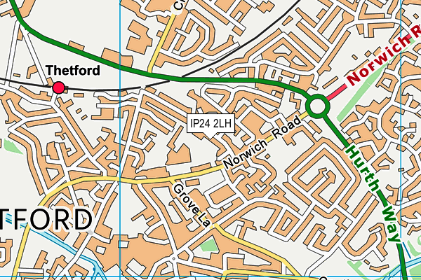 IP24 2LH map - OS VectorMap District (Ordnance Survey)