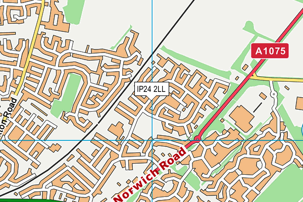 IP24 2LL map - OS VectorMap District (Ordnance Survey)