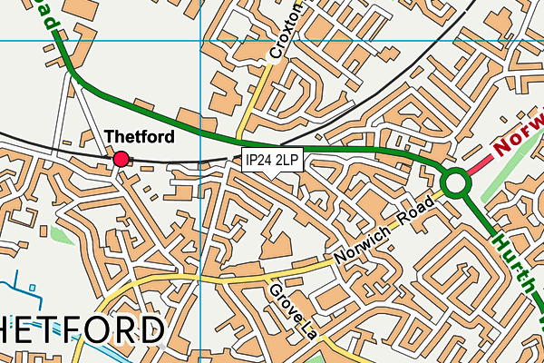 IP24 2LP map - OS VectorMap District (Ordnance Survey)