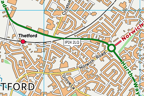 IP24 2LQ map - OS VectorMap District (Ordnance Survey)