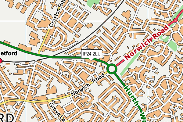 IP24 2LU map - OS VectorMap District (Ordnance Survey)