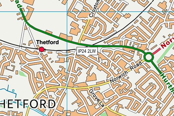 IP24 2LW map - OS VectorMap District (Ordnance Survey)