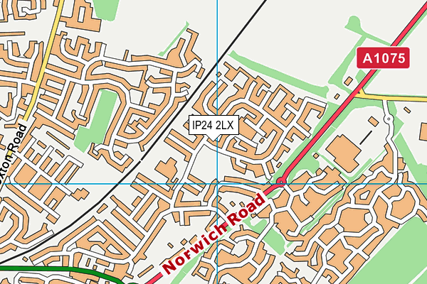 IP24 2LX map - OS VectorMap District (Ordnance Survey)