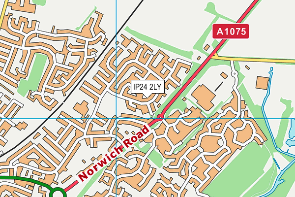 IP24 2LY map - OS VectorMap District (Ordnance Survey)