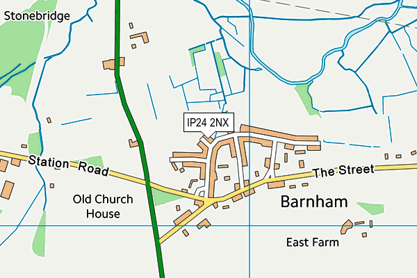 IP24 2NX map - OS VectorMap District (Ordnance Survey)