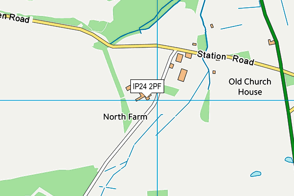 IP24 2PF map - OS VectorMap District (Ordnance Survey)