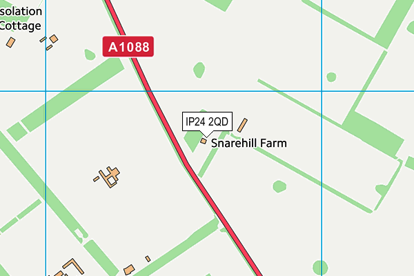 IP24 2QD map - OS VectorMap District (Ordnance Survey)