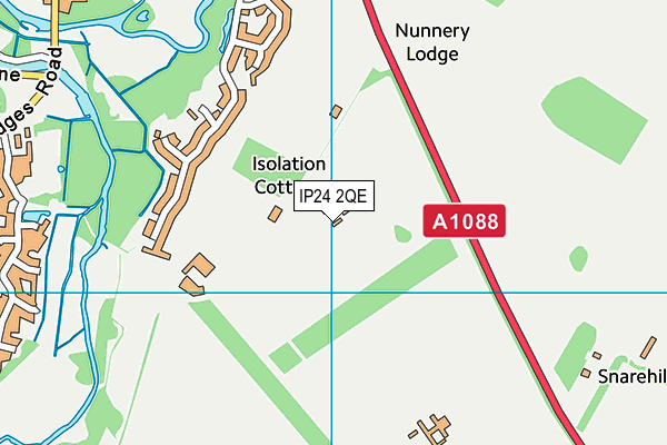 IP24 2QE map - OS VectorMap District (Ordnance Survey)