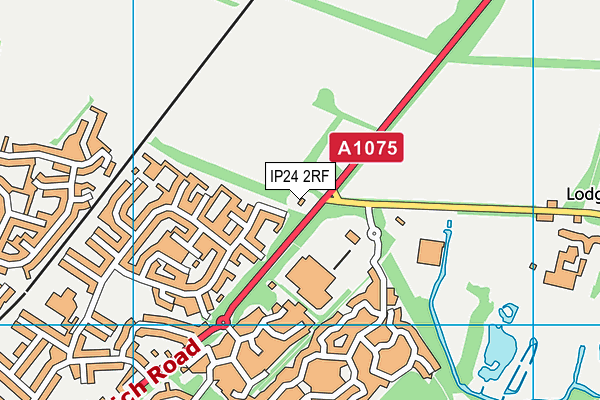 IP24 2RF map - OS VectorMap District (Ordnance Survey)