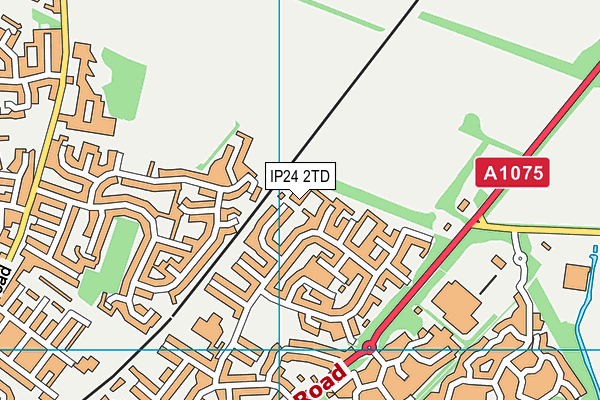 IP24 2TD map - OS VectorMap District (Ordnance Survey)