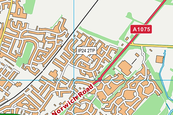 IP24 2TP map - OS VectorMap District (Ordnance Survey)