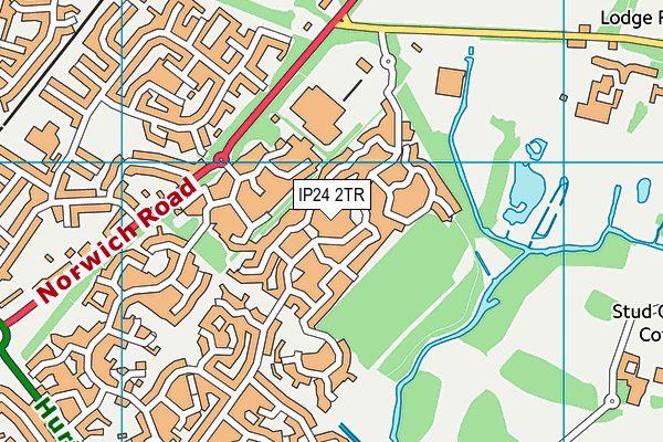 IP24 2TR map - OS VectorMap District (Ordnance Survey)