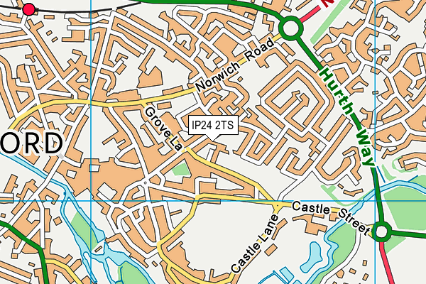 IP24 2TS map - OS VectorMap District (Ordnance Survey)