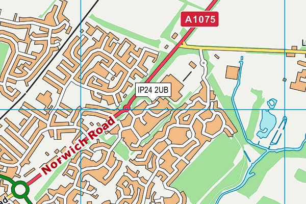 IP24 2UB map - OS VectorMap District (Ordnance Survey)