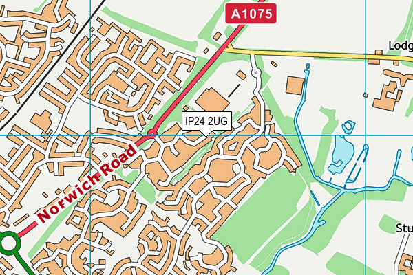 IP24 2UG map - OS VectorMap District (Ordnance Survey)