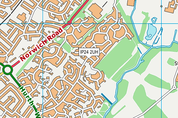 IP24 2UH map - OS VectorMap District (Ordnance Survey)