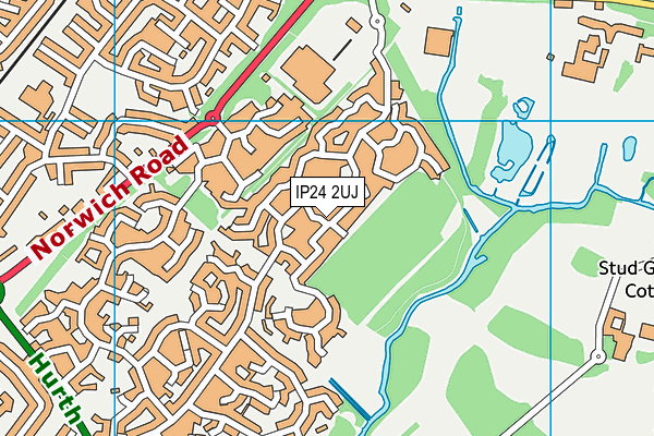 IP24 2UJ map - OS VectorMap District (Ordnance Survey)