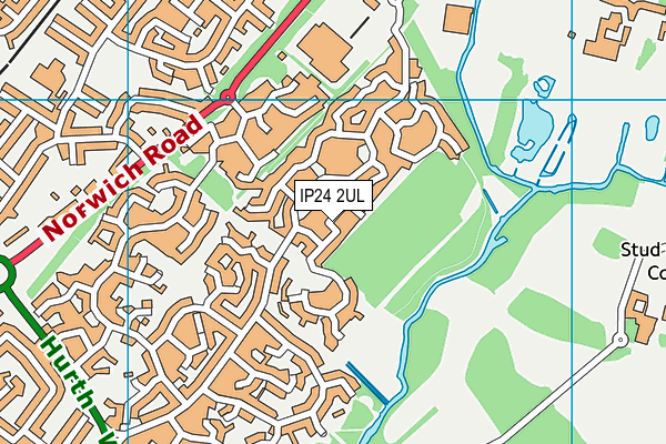 IP24 2UL map - OS VectorMap District (Ordnance Survey)
