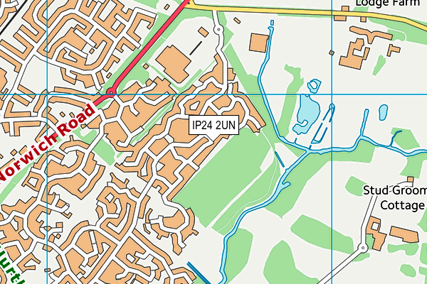 IP24 2UN map - OS VectorMap District (Ordnance Survey)