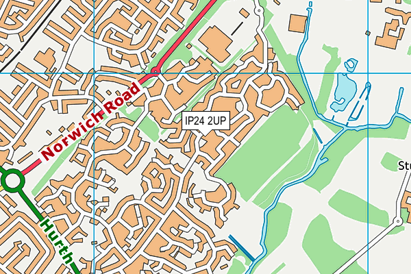 IP24 2UP map - OS VectorMap District (Ordnance Survey)