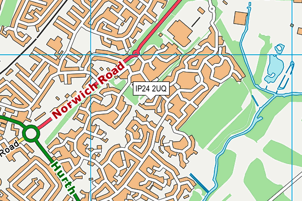 IP24 2UQ map - OS VectorMap District (Ordnance Survey)