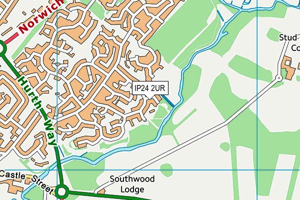 IP24 2UR map - OS VectorMap District (Ordnance Survey)