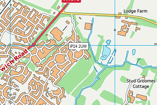 IP24 2UW map - OS VectorMap District (Ordnance Survey)