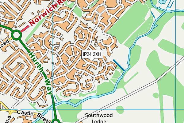 IP24 2XH map - OS VectorMap District (Ordnance Survey)