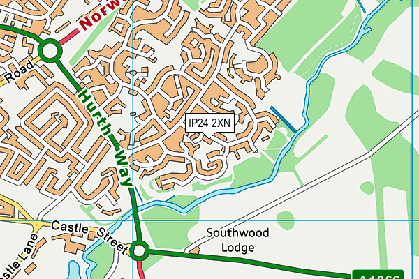 IP24 2XN map - OS VectorMap District (Ordnance Survey)