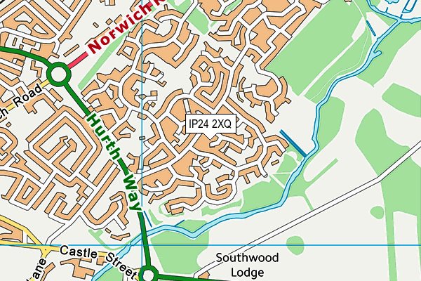 IP24 2XQ map - OS VectorMap District (Ordnance Survey)