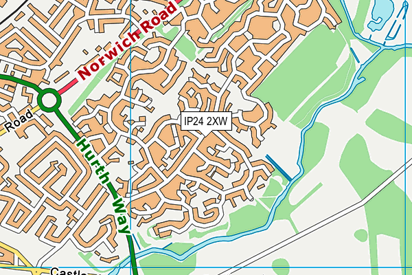 IP24 2XW map - OS VectorMap District (Ordnance Survey)