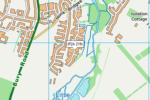 IP24 2YN map - OS VectorMap District (Ordnance Survey)