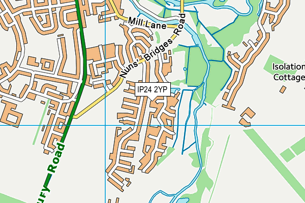 IP24 2YP map - OS VectorMap District (Ordnance Survey)