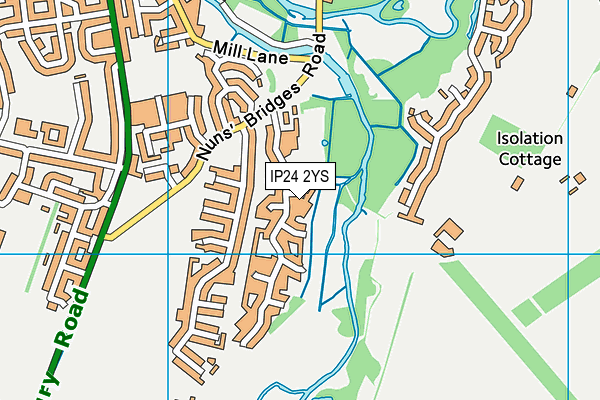 IP24 2YS map - OS VectorMap District (Ordnance Survey)