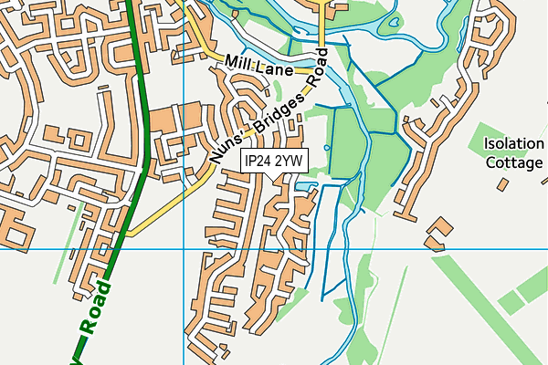 IP24 2YW map - OS VectorMap District (Ordnance Survey)