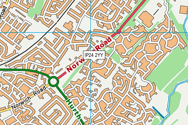 IP24 2YY map - OS VectorMap District (Ordnance Survey)