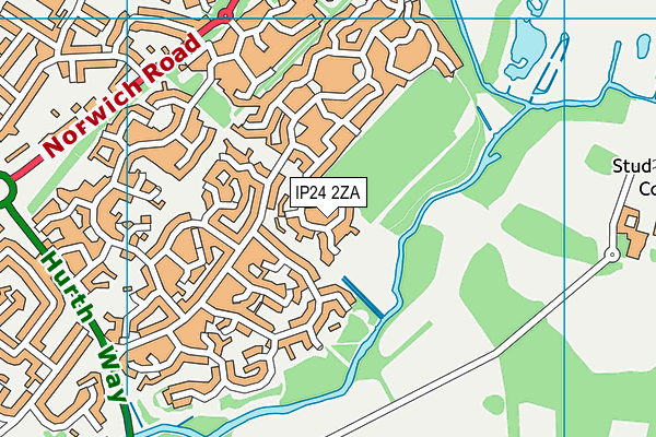 IP24 2ZA map - OS VectorMap District (Ordnance Survey)