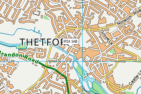 IP24 3AB map - OS VectorMap District (Ordnance Survey)