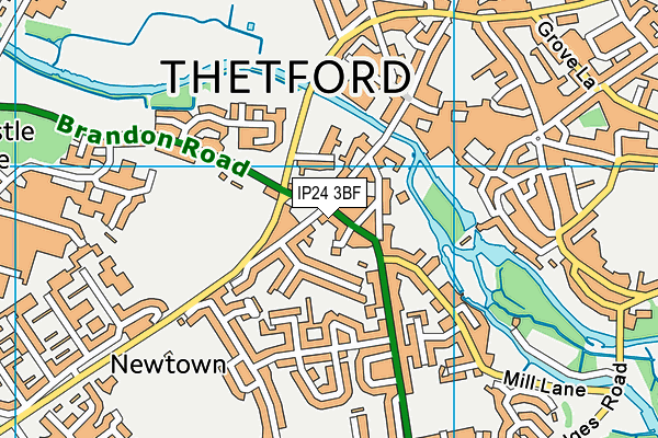 IP24 3BF map - OS VectorMap District (Ordnance Survey)