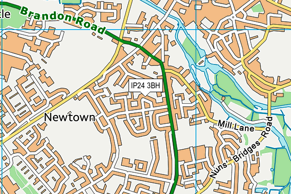 IP24 3BH map - OS VectorMap District (Ordnance Survey)