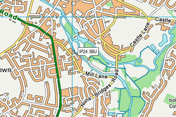 IP24 3BU map - OS VectorMap District (Ordnance Survey)