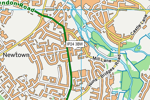 IP24 3BW map - OS VectorMap District (Ordnance Survey)